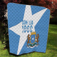 Personalized Somalia 1960 Independence Day Quilt Coat Of Arms Islamic Mix African Pattern