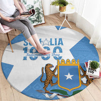 Personalized Somalia 1960 Independence Day Round Carpet Coat Of Arms Islamic Mix African Pattern