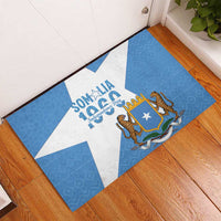 Personalized Somalia 1960 Independence Day Rubber Doormat Coat Of Arms Islamic Mix African Pattern