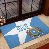 Personalized Somalia 1960 Independence Day Rubber Doormat Coat Of Arms Islamic Mix African Pattern