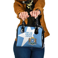 Personalized Somalia 1960 Independence Day Shoulder Handbag Coat Of Arms Islamic Mix African Pattern