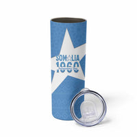 Personalized Somalia 1960 Independence Day Skinny Tumbler Coat Of Arms Islamic Mix African Pattern