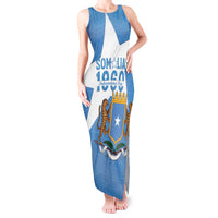 Personalized Somalia 1960 Independence Day Tank Maxi Dress Coat Of Arms Islamic Mix African Pattern