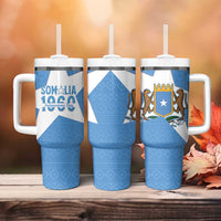 Personalized Somalia 1960 Independence Day Tumbler With Handle Coat Of Arms Islamic Mix African Pattern