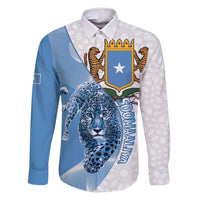 Somali Leopard Family Matching Long Sleeve Bodycon Dress and Hawaiian Shirt Coat Of Arms Islamic Pattern