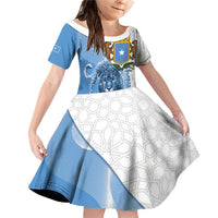 Somali Leopard Family Matching Off Shoulder Short Dress and Hawaiian Shirt Coat Of Arms Islamic Pattern