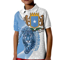 Somali Leopard Kid Polo Shirt Coat Of Arms Islamic Pattern
