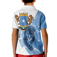 Somali Leopard Kid Polo Shirt Coat Of Arms Islamic Pattern