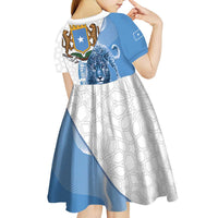 Somali Leopard Kid Short Sleeve Dress Coat Of Arms Islamic Pattern