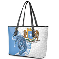 Somali Leopard Leather Tote Bag Coat Of Arms Islamic Pattern