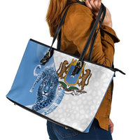 Somali Leopard Leather Tote Bag Coat Of Arms Islamic Pattern