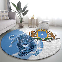 Somali Leopard Round Carpet Coat Of Arms Islamic Pattern