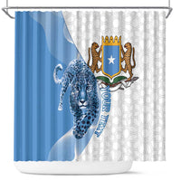 Somali Leopard Shower Curtain Coat Of Arms Islamic Pattern