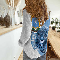 Somali Leopard Women Casual Shirt Coat Of Arms Islamic Pattern