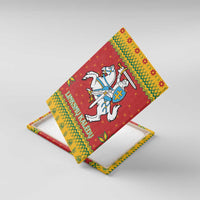 Lithuania Christmas Canvas Wall Art Coat Of Arms Linksmu Kaledu - Wonder Print Shop