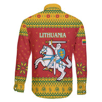 Lithuania Christmas Family Matching Mermaid Dress and Hawaiian Shirt Coat Of Arms Linksmu Kaledu - Wonder Print Shop