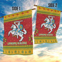 Lithuania Christmas Garden Flag Coat Of Arms Linksmu Kaledu - Wonder Print Shop