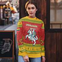 Lithuania Christmas Ugly Christmas Sweater Coat Of Arms Linksmu Kaledu - Wonder Print Shop