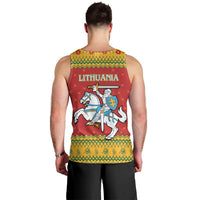 Lithuania Christmas Men Tank Top Coat Of Arms Linksmu Kaledu - Wonder Print Shop
