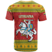 Lithuania Christmas T Shirt Coat Of Arms Linksmu Kaledu - Wonder Print Shop