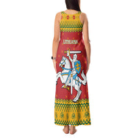Lithuania Christmas Tank Maxi Dress Coat Of Arms Linksmu Kaledu - Wonder Print Shop