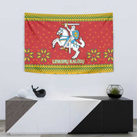 Lithuania Christmas Tapestry Coat Of Arms Linksmu Kaledu - Wonder Print Shop