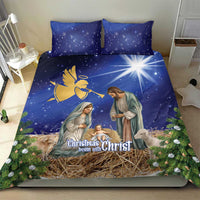 Lithuania Christmas Bedding Set Chistmas Begin With Christ - Wonder Print Shop