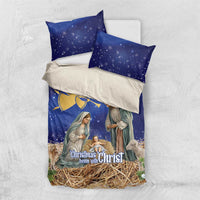 Lithuania Christmas Bedding Set Chistmas Begin With Christ - Wonder Print Shop