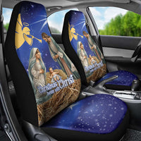 Lithuania Christmas Car Seat Cover Chistmas Begin With Christ - Wonder Print Shop