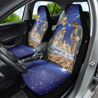 Lithuania Christmas Car Seat Cover Chistmas Begin With Christ - Wonder Print Shop
