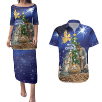 Lithuania Christmas Couples Matching Puletasi and Hawaiian Shirt Chistmas Begin With Christ - Wonder Print Shop