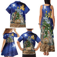 Lithuania Christmas Family Matching Tank Maxi Dress and Hawaiian Shirt Chistmas Begin With Christ - Wonder Print Shop