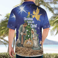 Lithuania Christmas Hawaiian Shirt Chistmas Begin With Christ - Wonder Print Shop