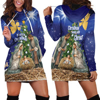 Lithuania Christmas Hoodie Dress Chistmas Begin With Christ - Wonder Print Shop
