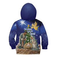 Lithuania Christmas Kid Hoodie Chistmas Begin With Christ - Wonder Print Shop