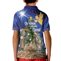 Lithuania Christmas Kid Polo Shirt Chistmas Begin With Christ - Wonder Print Shop
