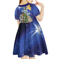 Lithuania Christmas Kid Short Sleeve Dress Chistmas Begin With Christ - Wonder Print Shop