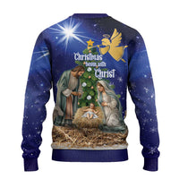 Lithuania Christmas Ugly Christmas Sweater Chistmas Begin With Christ - Wonder Print Shop