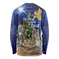 Lithuania Christmas Long Sleeve Shirt Chistmas Begin With Christ - Wonder Print Shop