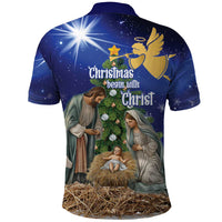 Lithuania Christmas Polo Shirt Chistmas Begin With Christ - Wonder Print Shop