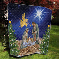 Lithuania Christmas Quilt Chistmas Begin With Christ - Wonder Print Shop