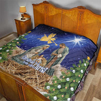Lithuania Christmas Quilt Chistmas Begin With Christ - Wonder Print Shop