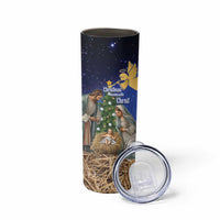 Lithuania Christmas Skinny Tumbler Chistmas Begin With Christ - Wonder Print Shop