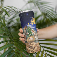 Lithuania Christmas Skinny Tumbler Chistmas Begin With Christ - Wonder Print Shop