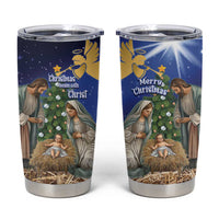 Lithuania Christmas Tumbler Cup Chistmas Begin With Christ - Wonder Print Shop