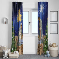 Lithuania Christmas Window Curtain Chistmas Begin With Christ - Wonder Print Shop