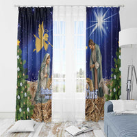 Lithuania Christmas Window Curtain Chistmas Begin With Christ - Wonder Print Shop