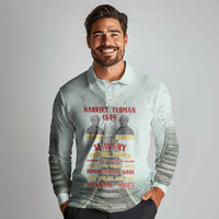 Harriet Tubman 1849 Long Sleeve Polo Shirt Freedom Fighter Legacy - Wonder Print Shop