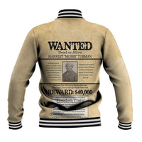 WANTED for Freedom Baseball Jacket Harriet Moses Tubman - Wonder Print Shop