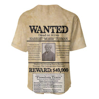 WANTED for Freedom Baseball Jersey Harriet Moses Tubman - Wonder Print Shop